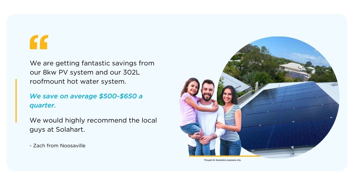 Customer Review of Solahart Sunshine Coast by Zach from Noosaville