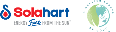 Solahart Energy Free From the Sun and Greater Degree of Good Logo