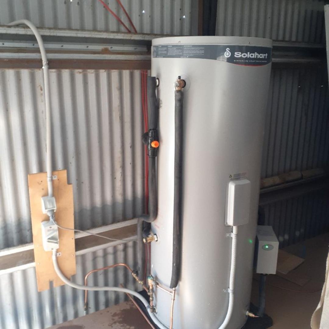 Solahart hot water heater installed at Maidenwell QLD