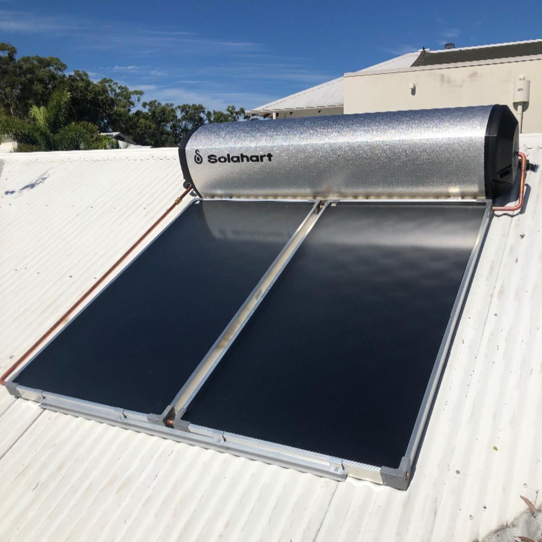 Solar hot water system installed at Peregian Springs on Queensland's Sunshine Coast by Solahart