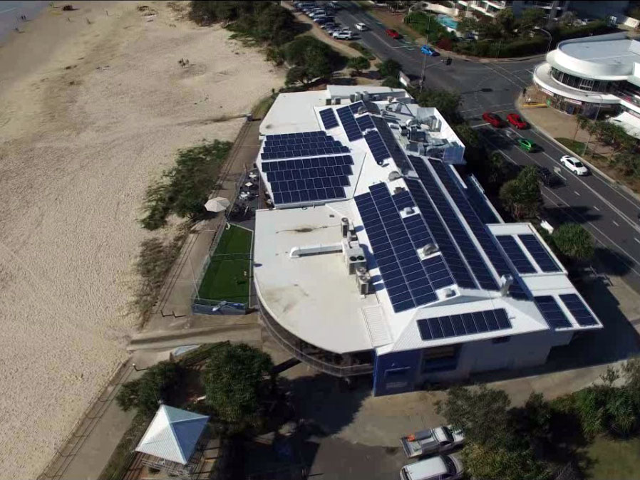 Solar power installed at Coolum Beach Surf Club by Solahart Sunshine Coast