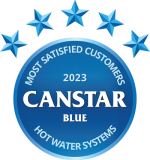 Canstar Blue Award 2023 - Solahart is top ranked Hot Water Systems Installer