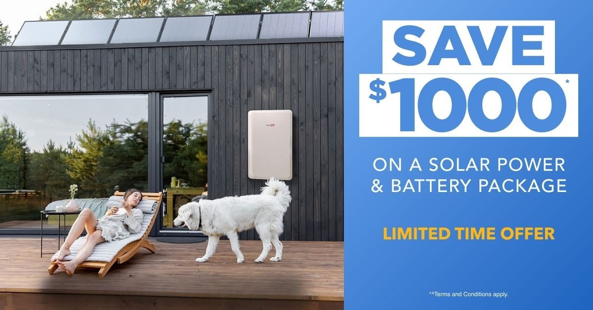 Save $1000 on a solar power and battery package from Solahart Sunshine Coast