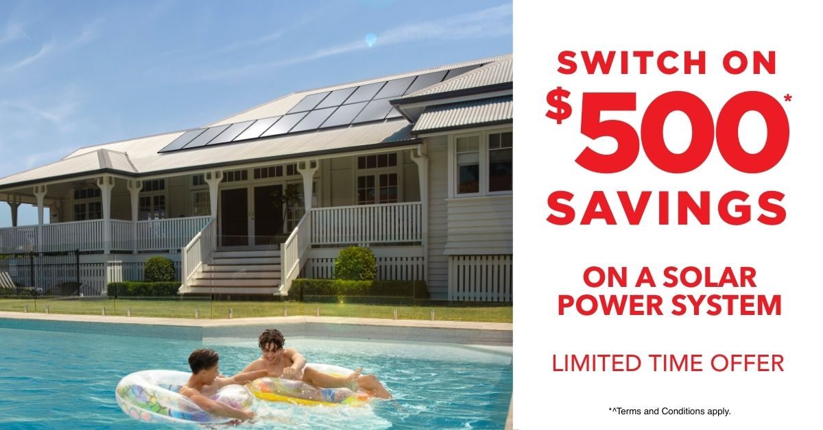 Save $500 on a solar power system from Solahart Sunshine Coast