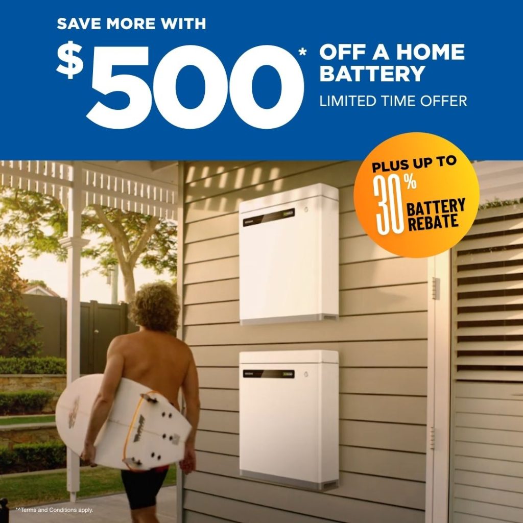 Save $500 on a solar battery from Solahart Sunshine Coast