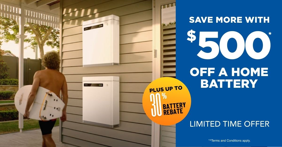 Save $500 on a solar battery from Solahart Sunshine Coast