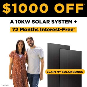 Save $1000 on a 10kw solar power system from Solahart Sunshine Coast