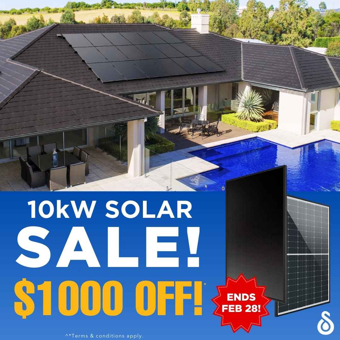 Save $1000 on a 10kw solar power system from Solahart Sunshine Coast