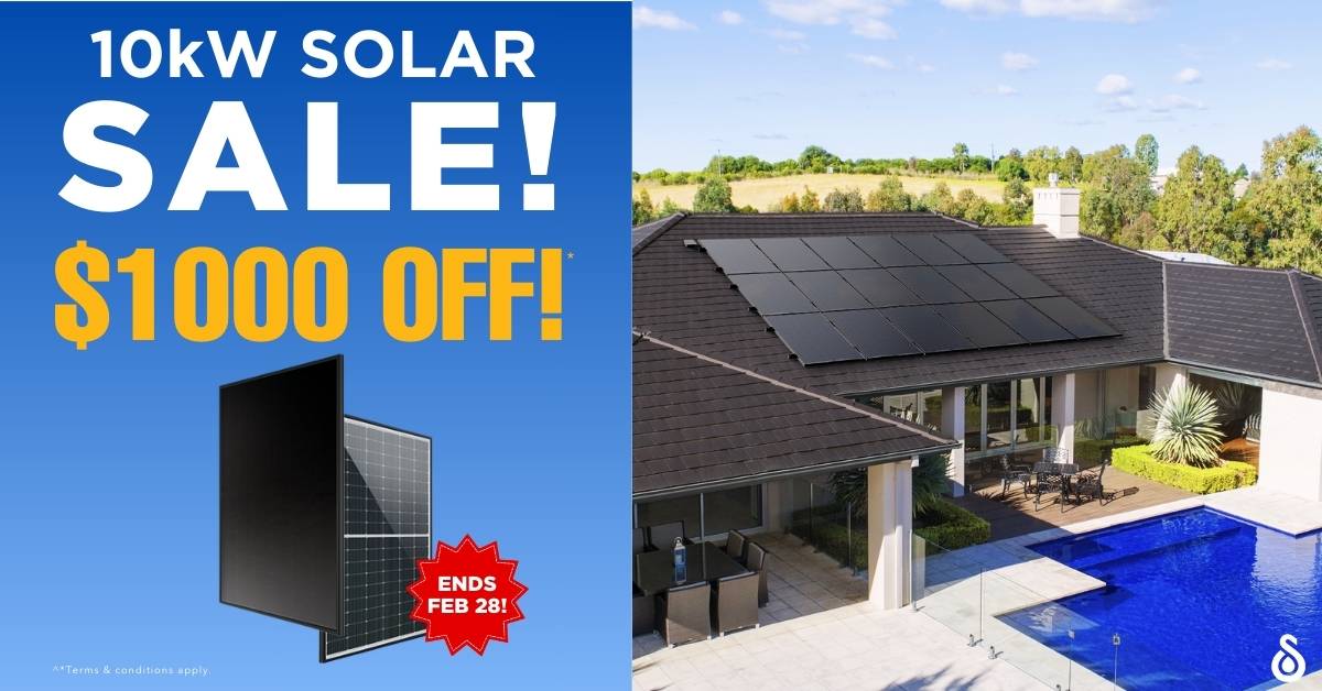 Save $1000 on a 10kw solar power system from Solahart Sunshine Coast